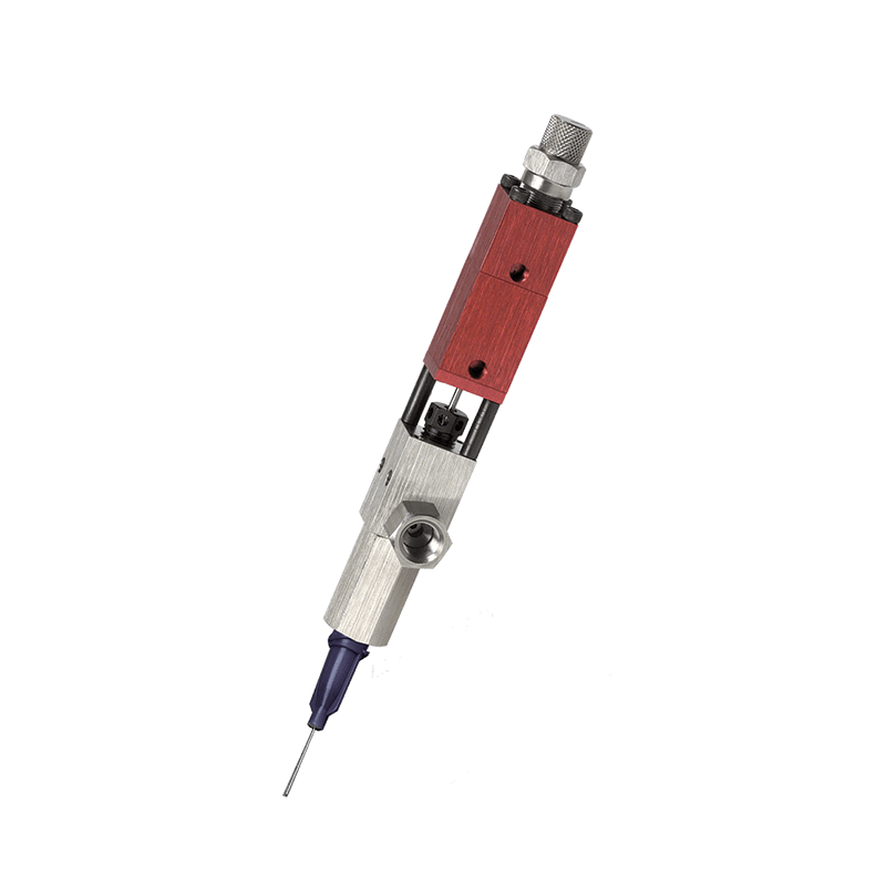 MV200 Positive Displacement Dispensing Valve product shot on white background