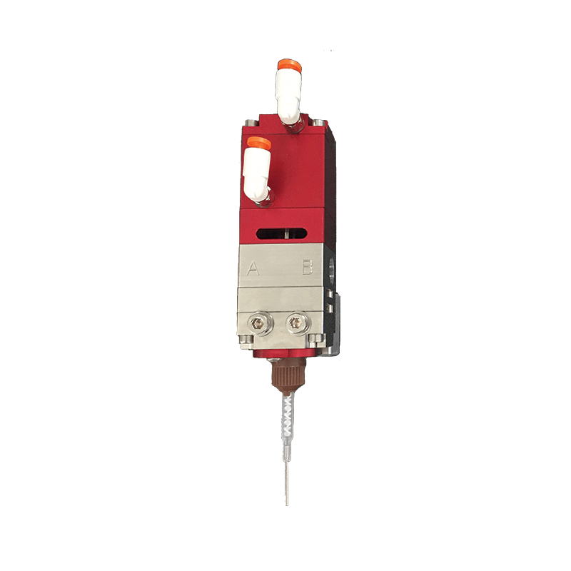 PC150 Compact Two Part Dispense Valve product shot on white background